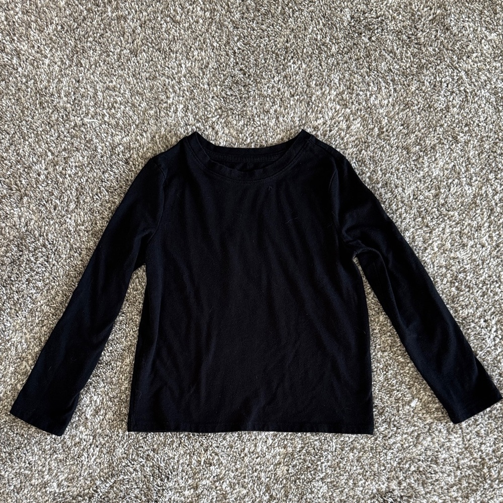 Cat & Jack Classic Black Long Sleeve Tee
